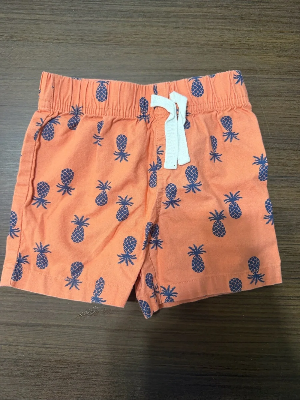 Carter's Orange Shorts with Navy Pineapple Print